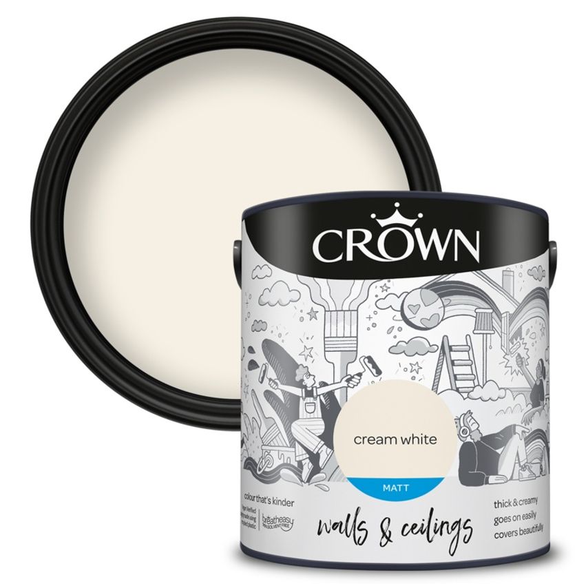 Walls & Ceilings Matt 2.5L Cream White