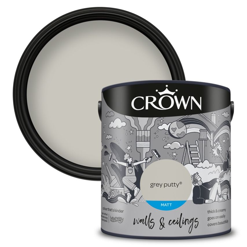 Walls & Ceilings Matt 2.5L Grey Putty