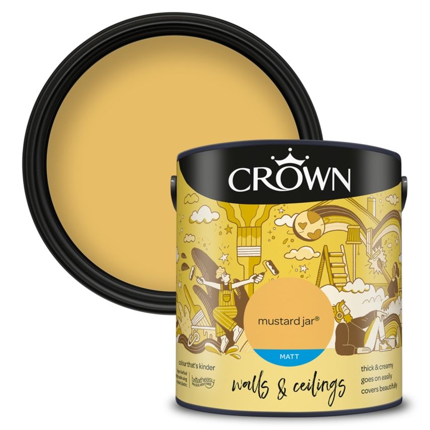 Walls & Ceilings Matt 2.5L Mustard Jar