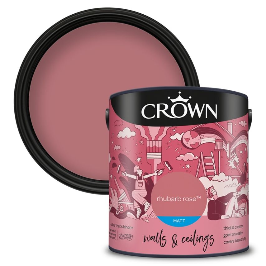 Walls & Ceilings Matt 2.5L Rhubarb Rose