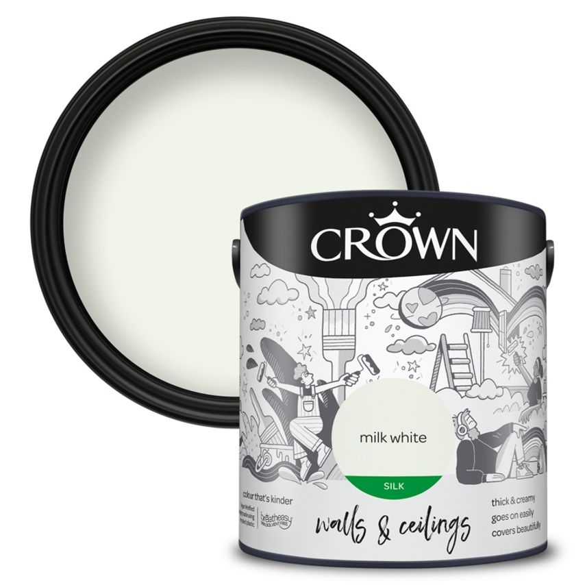 Walls & Ceilings Silk 2.5L Milk White