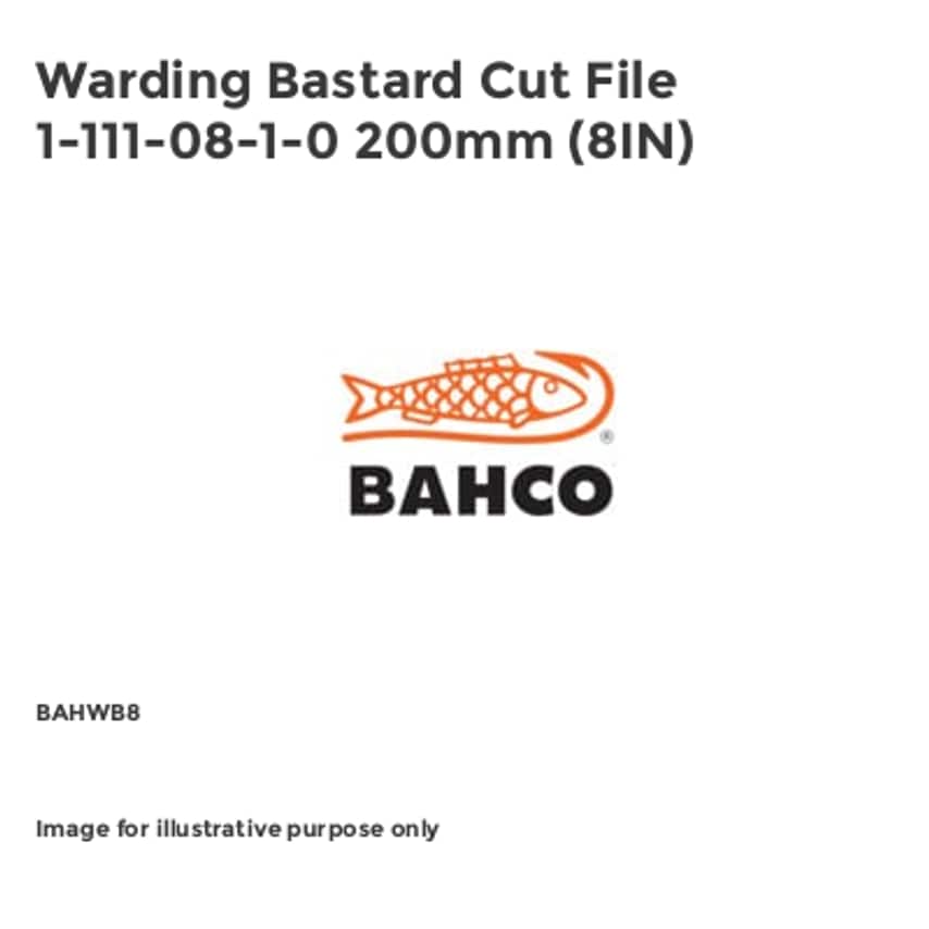 Warding Bastard Cut File 1-111-08-1-0 200mm (8IN) BAHWB8