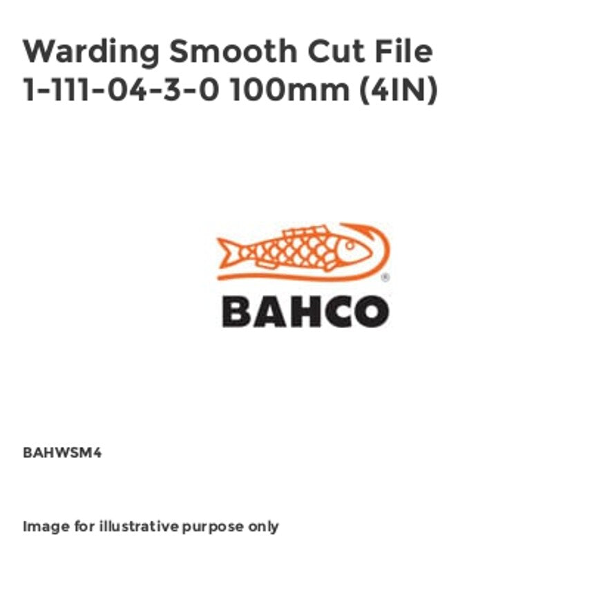 Warding Smooth Cut File 1-111-04-3-0 100mm (4IN) BAHWSM4