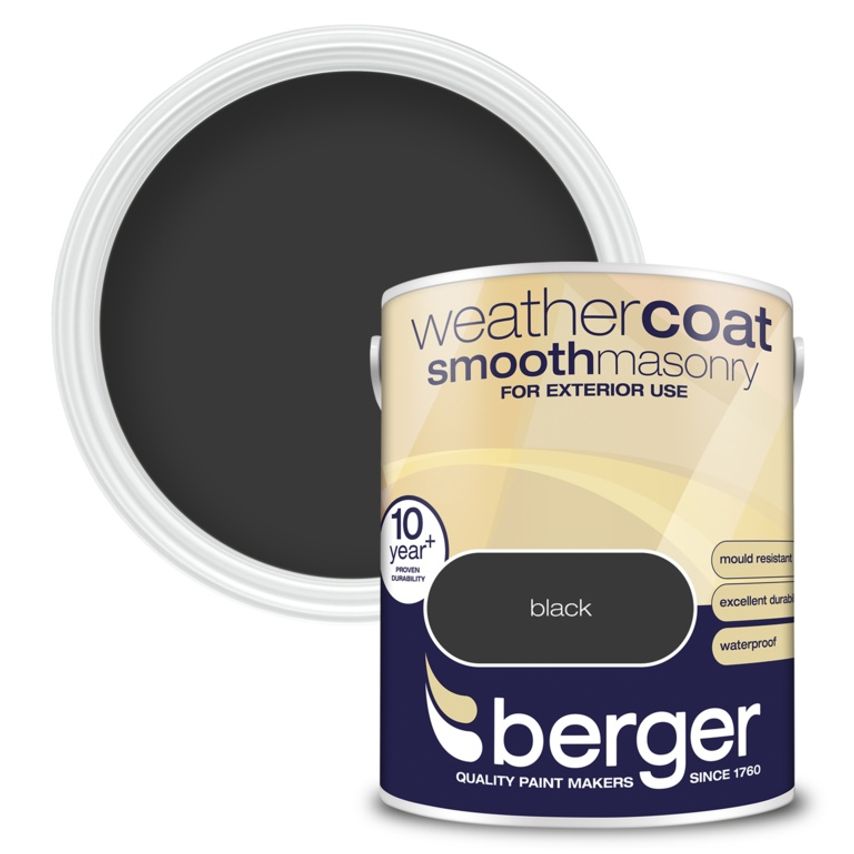 Weathercoat Smooth Masonry 5L Black