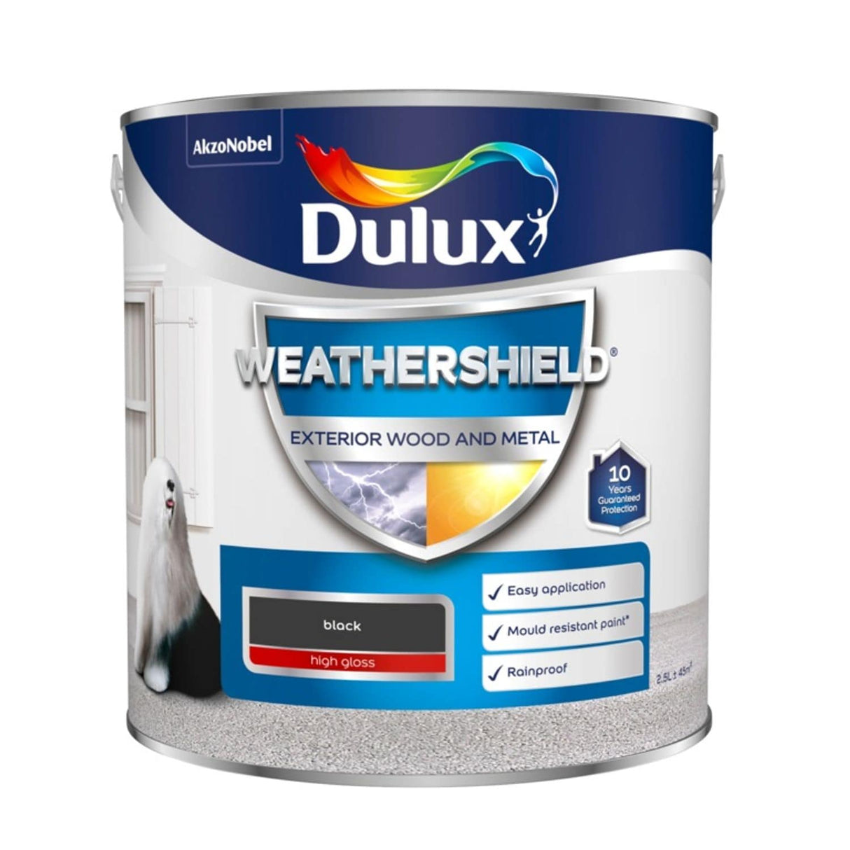 Weathershield Exterior Gloss Paint 2.5 Litre Black