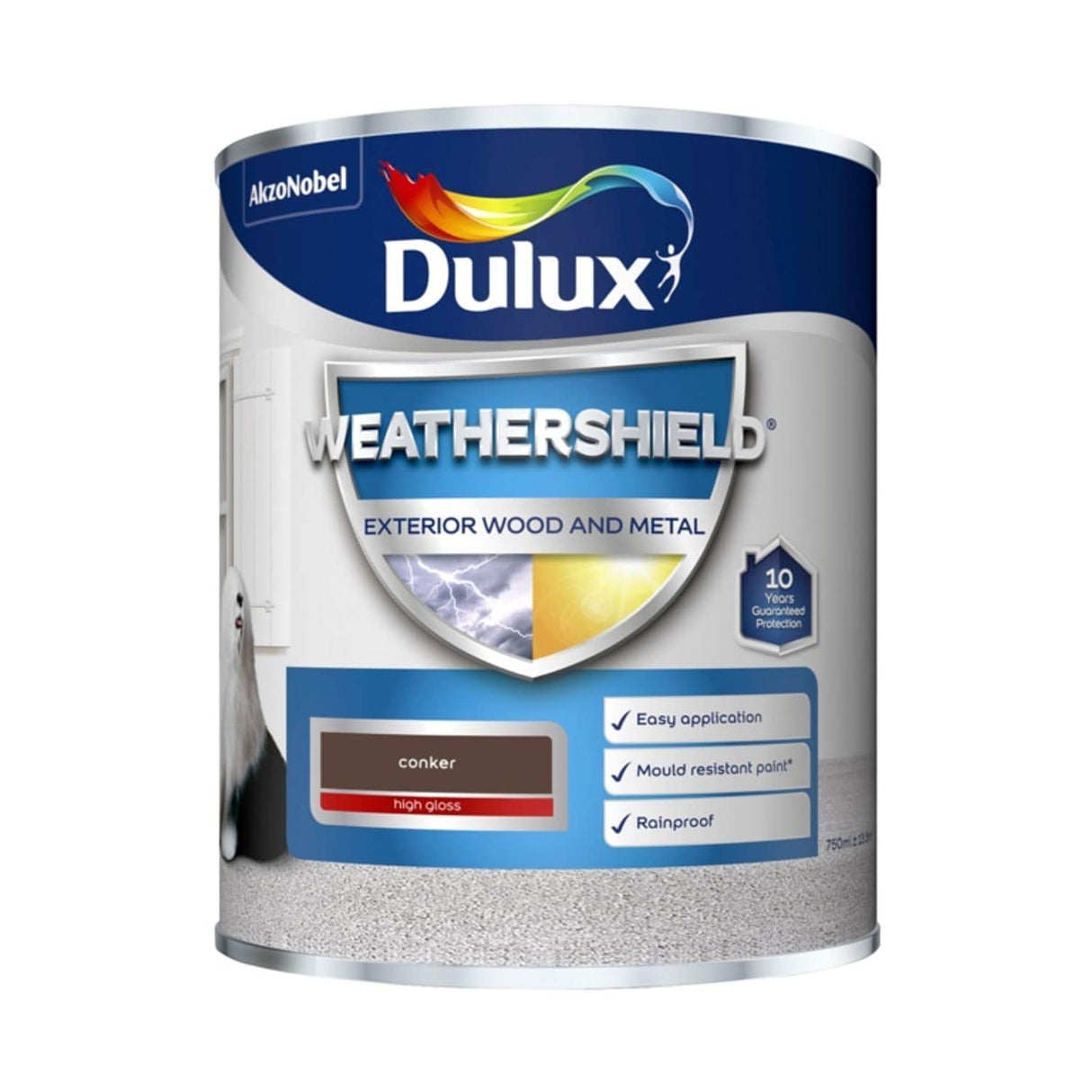 Weathershield Exterior Gloss Paint 750ml Conker
