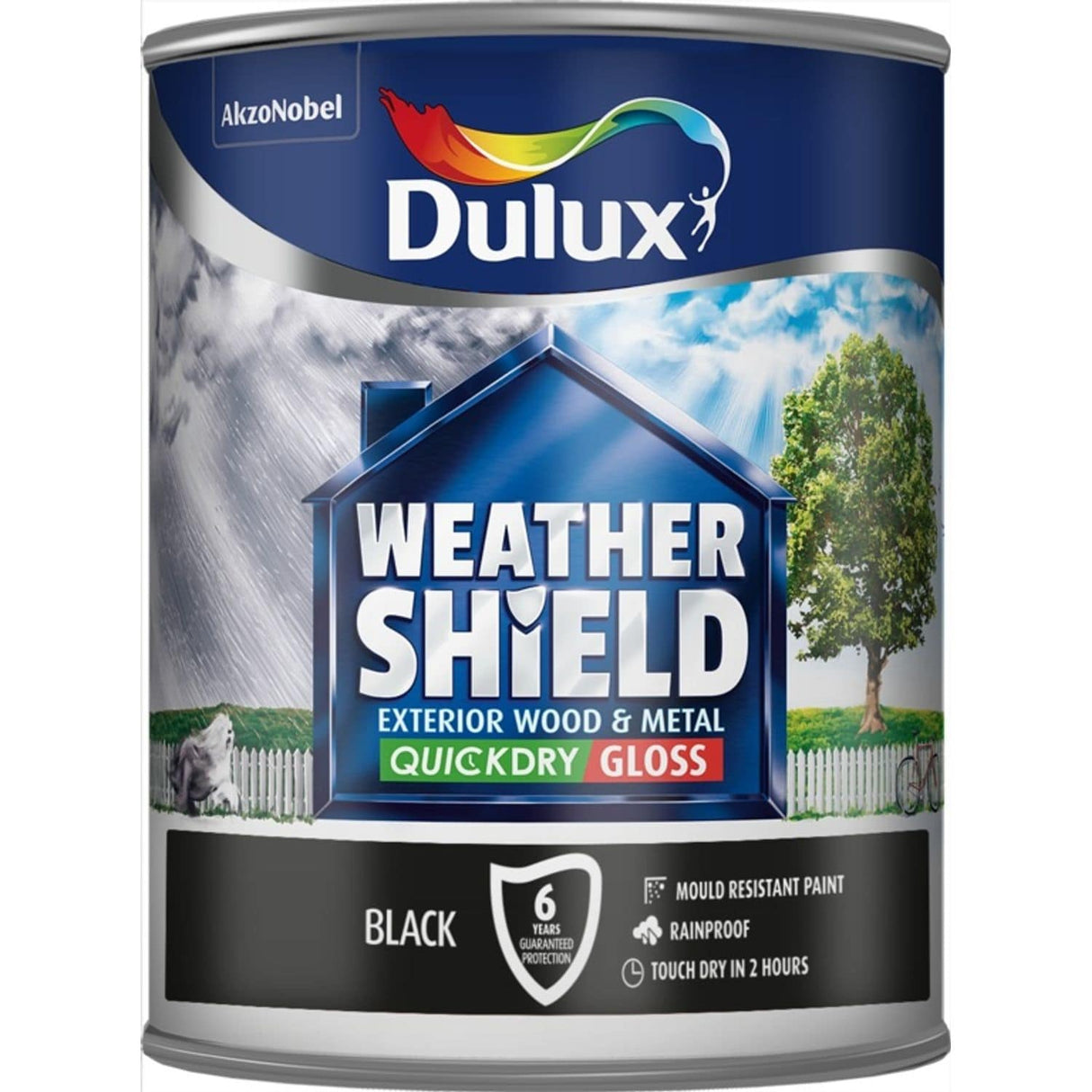 Weathershield Exterior Quick Dry Gloss Paint 750ml Black