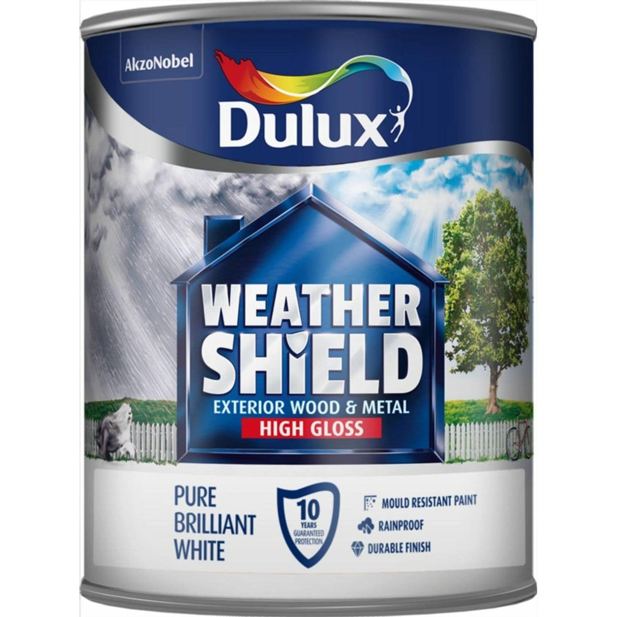 Weathershield Exterior Quick Dry Gloss Paint 750ml Pure Brilliant White