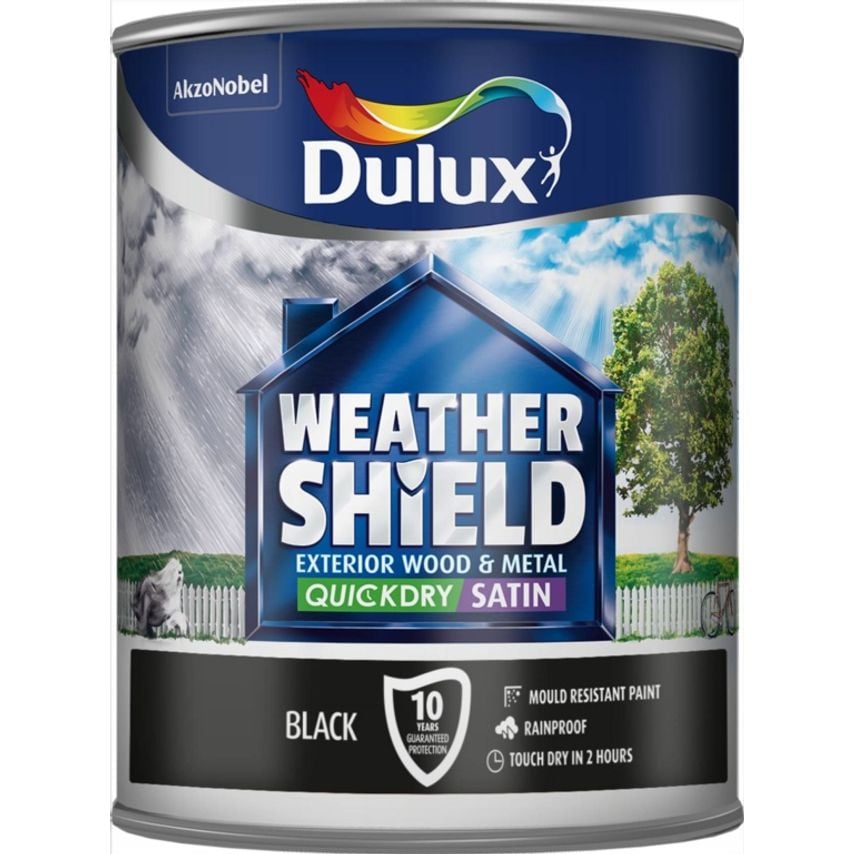 Weathershield Quick Dry Satin 750ml Black