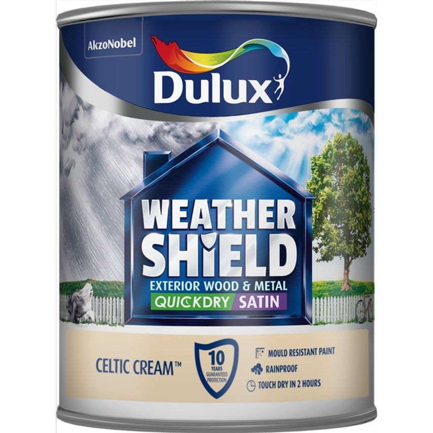 Weathershield Quick Dry Satin 750ml Celtic Cream