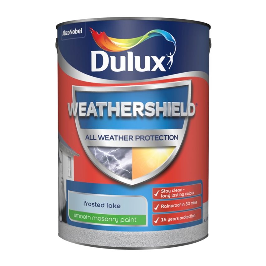 Weathershield Smooth Masonry Paint 5L Frosted Lake