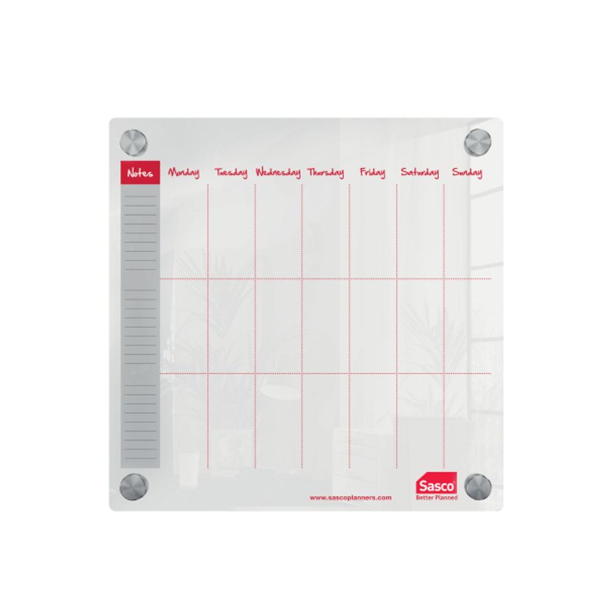Weekplanner Acrylic 300X300Mm Mounted