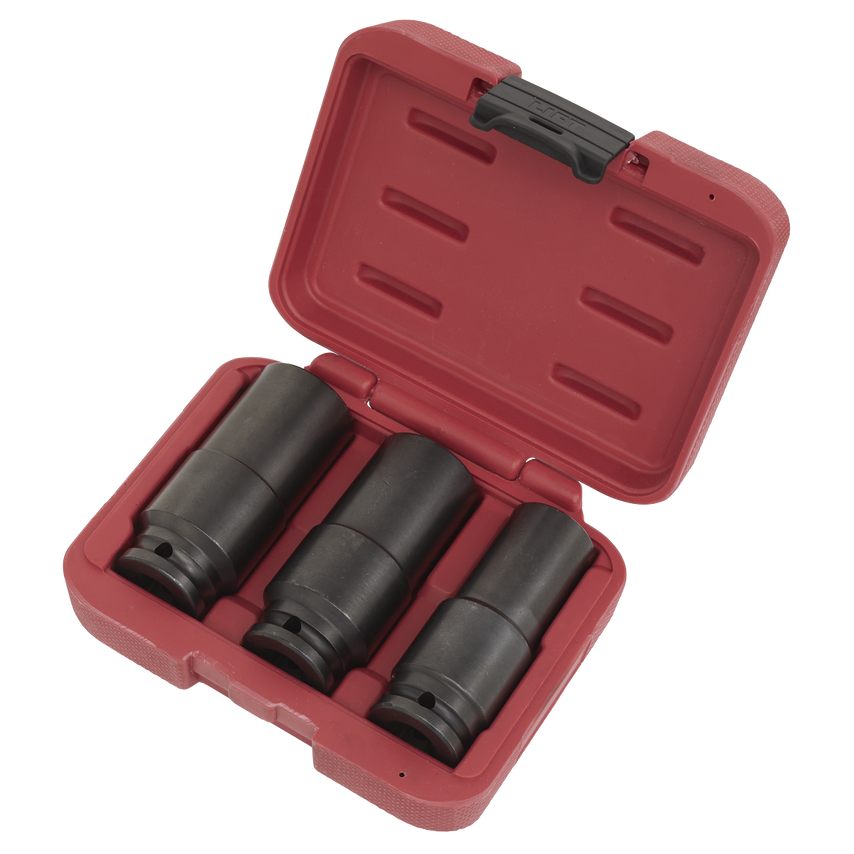Weighted Impact Socket Set 1/2" Sq Drive 3 Piece