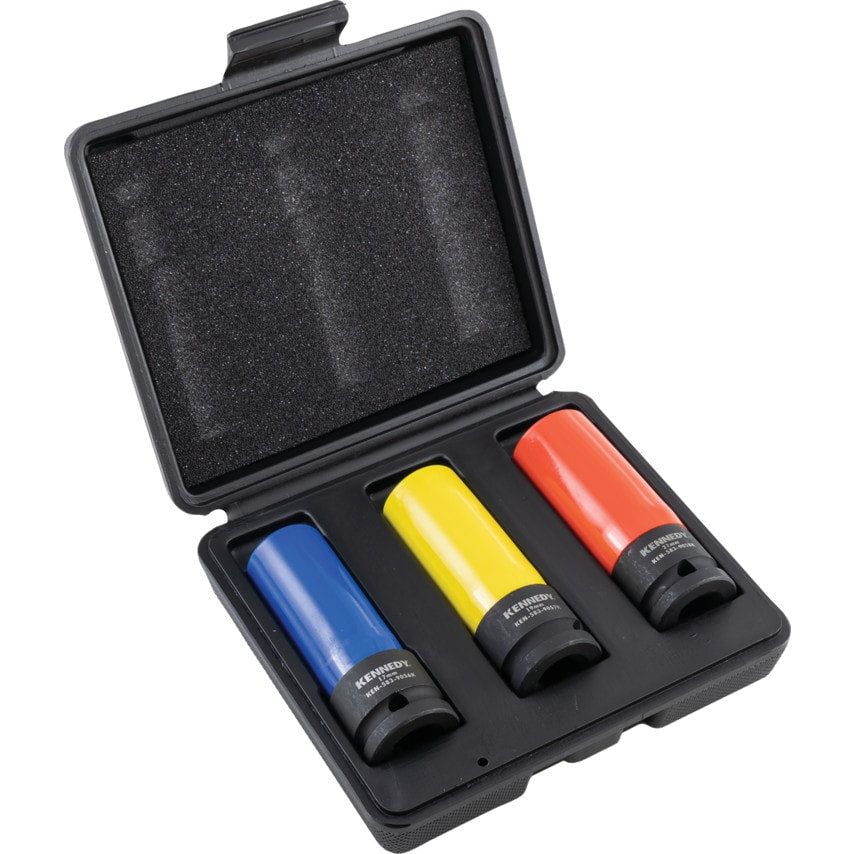 Wheel Nut Impact Socket Set 1/2" Square Drive- 3 Piece