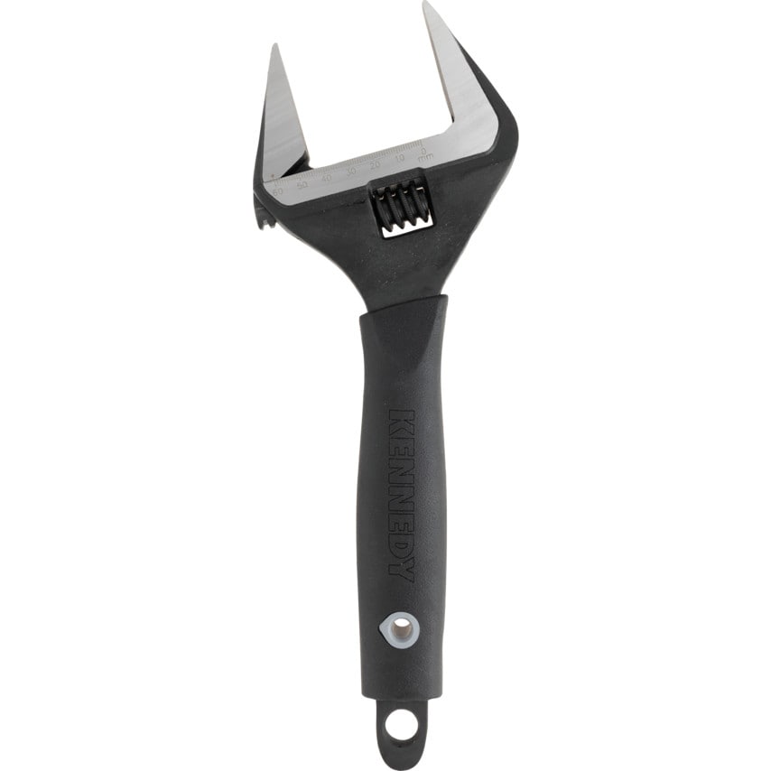 Wide Jaw Adjustable Spanner, Steel, 12in./300mm Length, 60mm Jaw Capacity