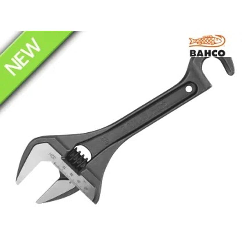 Wide Jaw Adjustable Wrench with Hook 254.5mm
