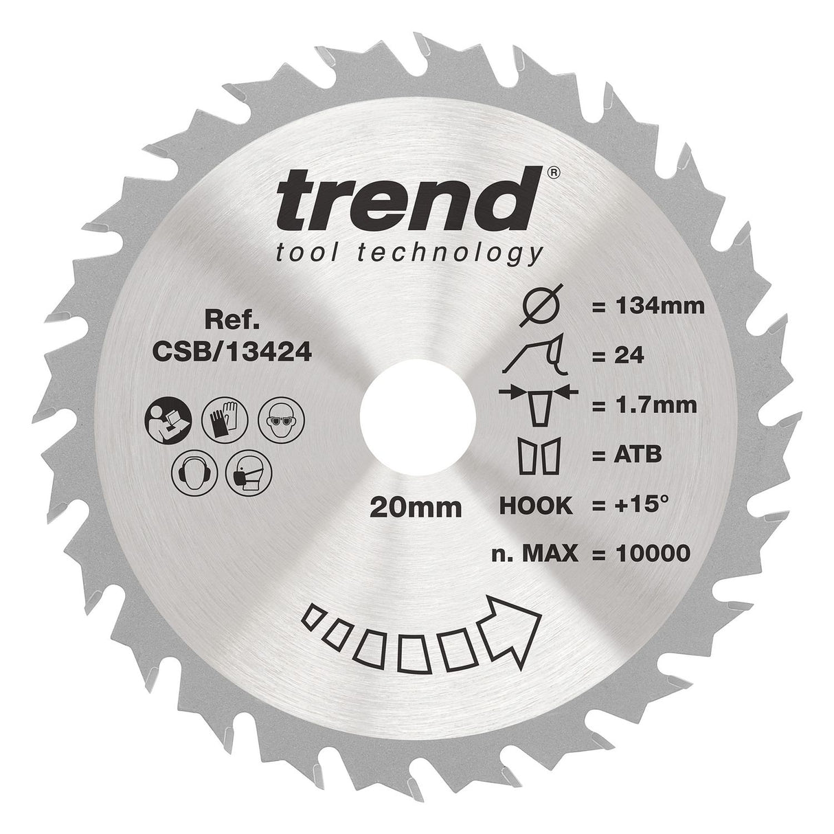 Wood Circular Saw Blade 134mm x 20mm x 24T