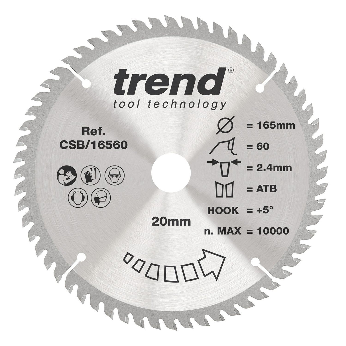 Wood Circular Saw Blade 165mm x 20mm x 60T