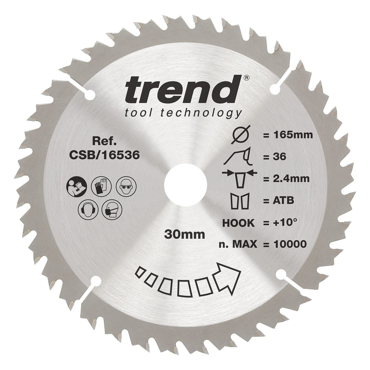 Wood Circular Saw Blade 165mm x 30mm x 36T