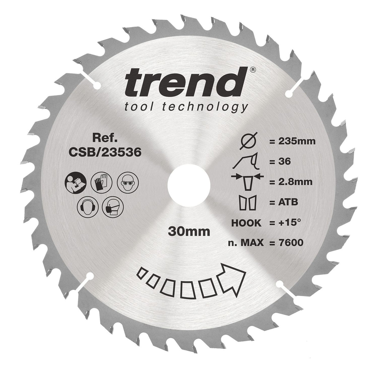 Wood Circular Saw Blade 235mm x 30mm x 36T
