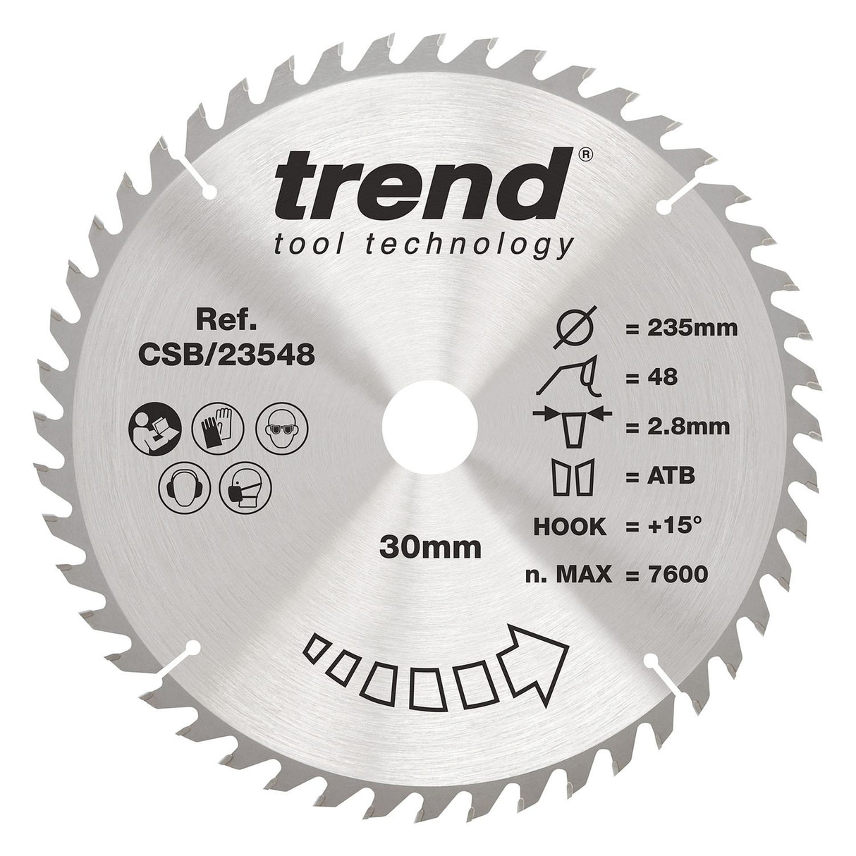Wood Circular Saw Blade 235mm x 30mm x 48T