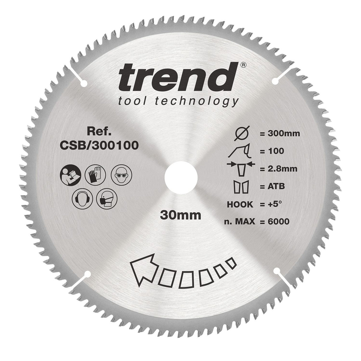 Wood Circular Saw Blade 300mm x 30mm x 100T