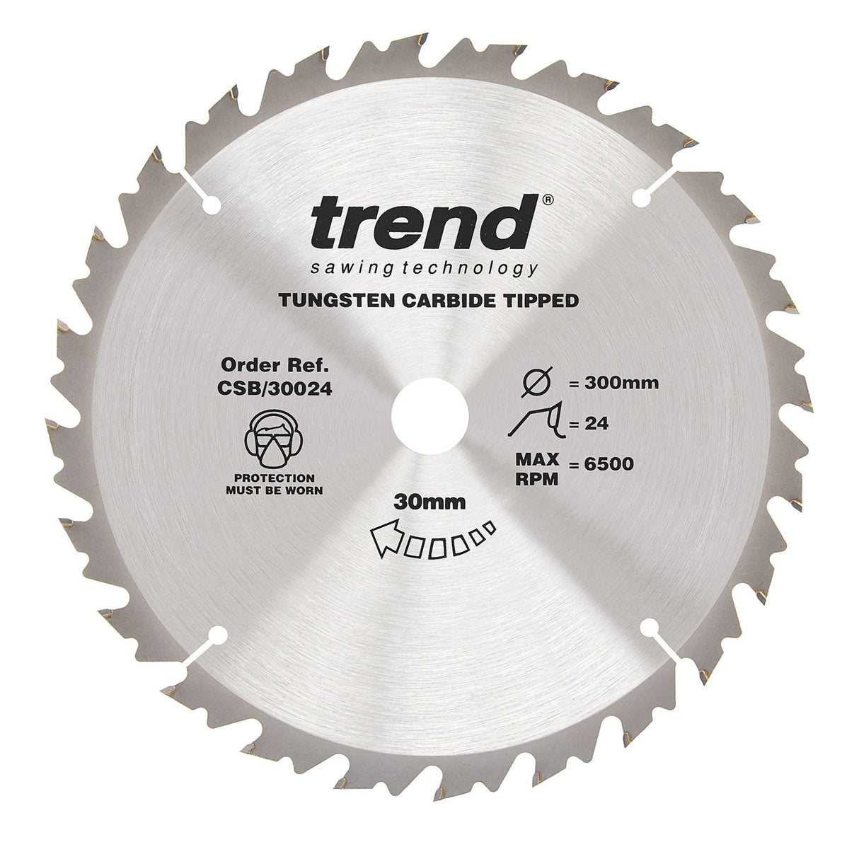 Wood Circular Saw Blade 300mm x 30mm x 24T