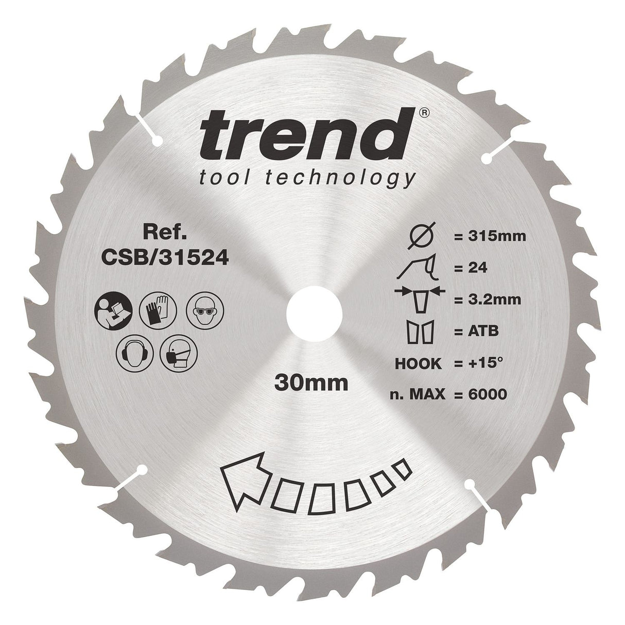 Wood Circular Saw Blade 315mm x 30mm x 24T