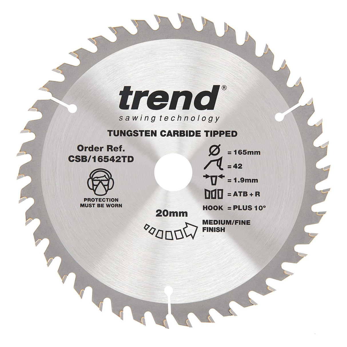 Wood Cordless Atbr Circular Saw Blade 165mm x 20mm x 42T