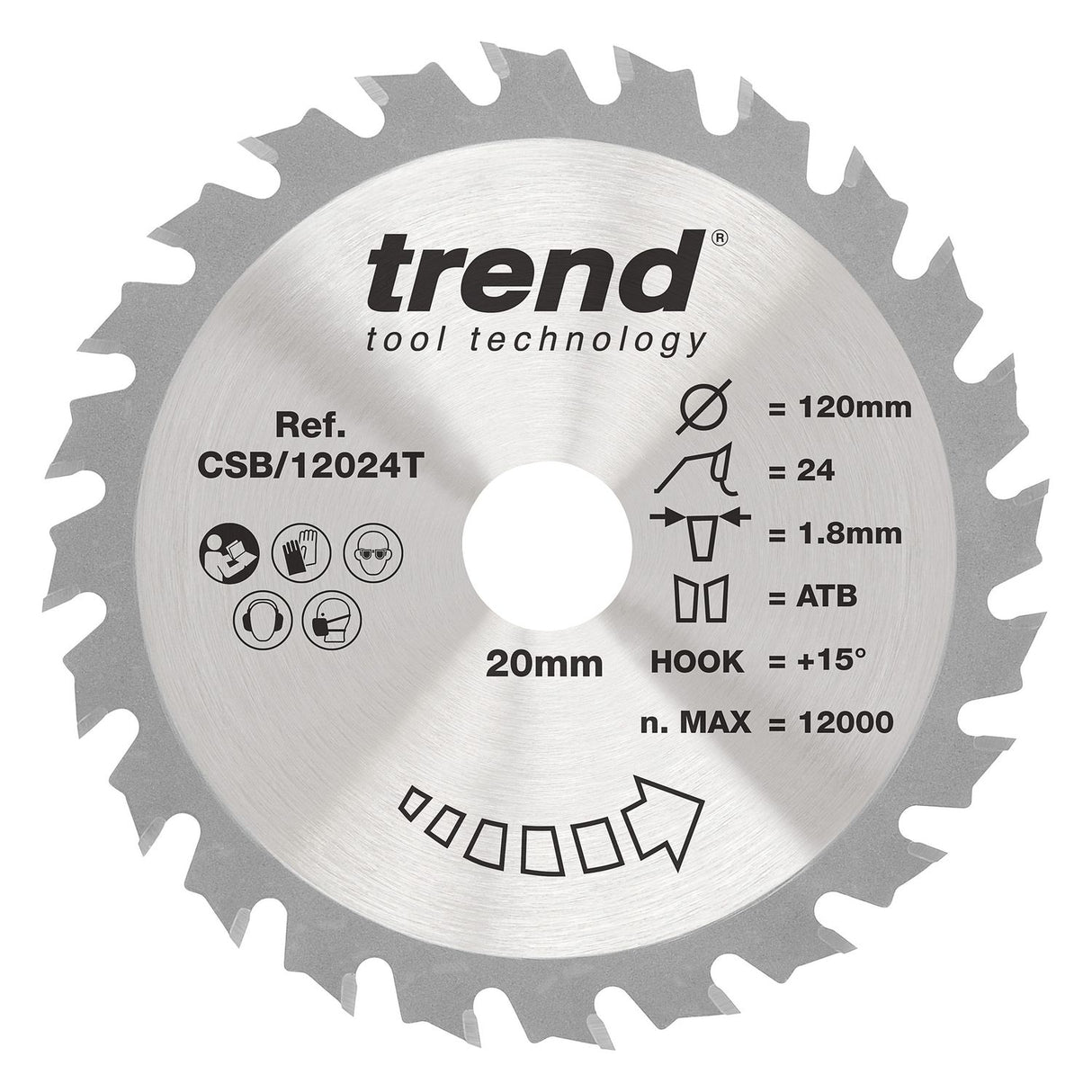 Wood Cordless Circular Saw Blade 120mm x 20mm x 24T