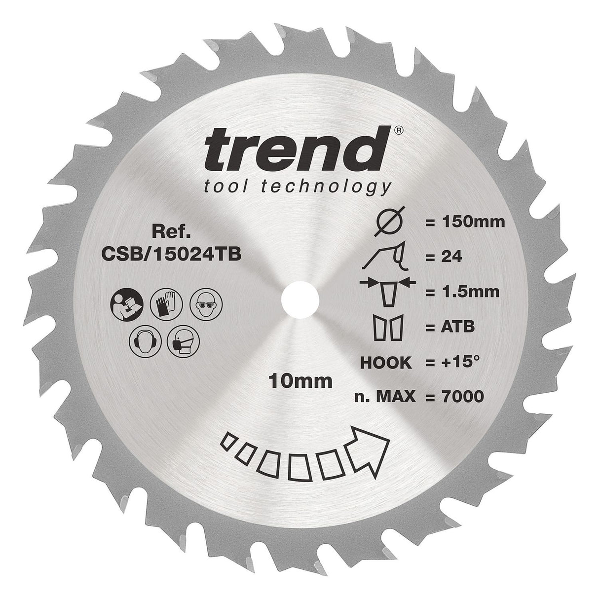 Wood Cordless Circular Saw Blade 150mm x 10mm x 24T
