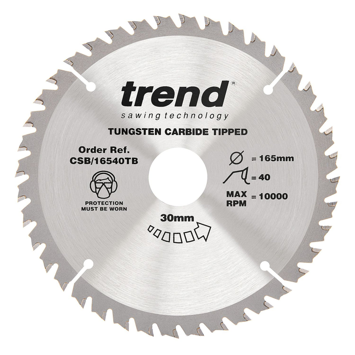 Wood Cordless Circular Saw Blade 165mm x 30mm x 40T