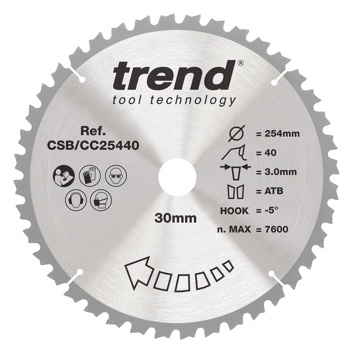Wood Mitre Saw Blade 254mm x 30mm x 40T