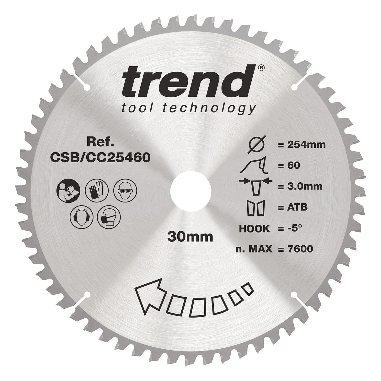 Wood Mitre Saw Blade 254mm x 30mm x 60T