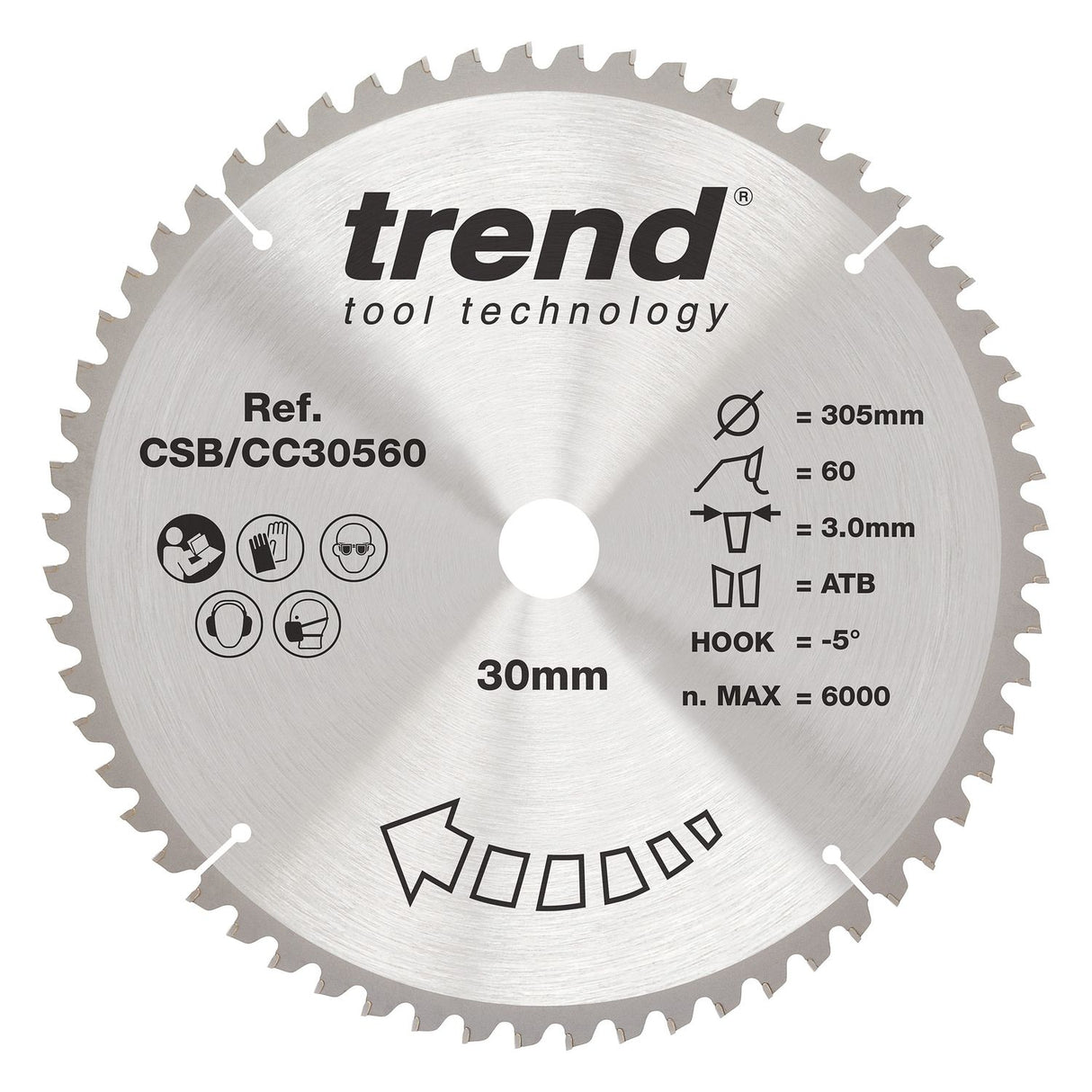 Wood Mitre Saw Blade 305mm x 30mm x 60T