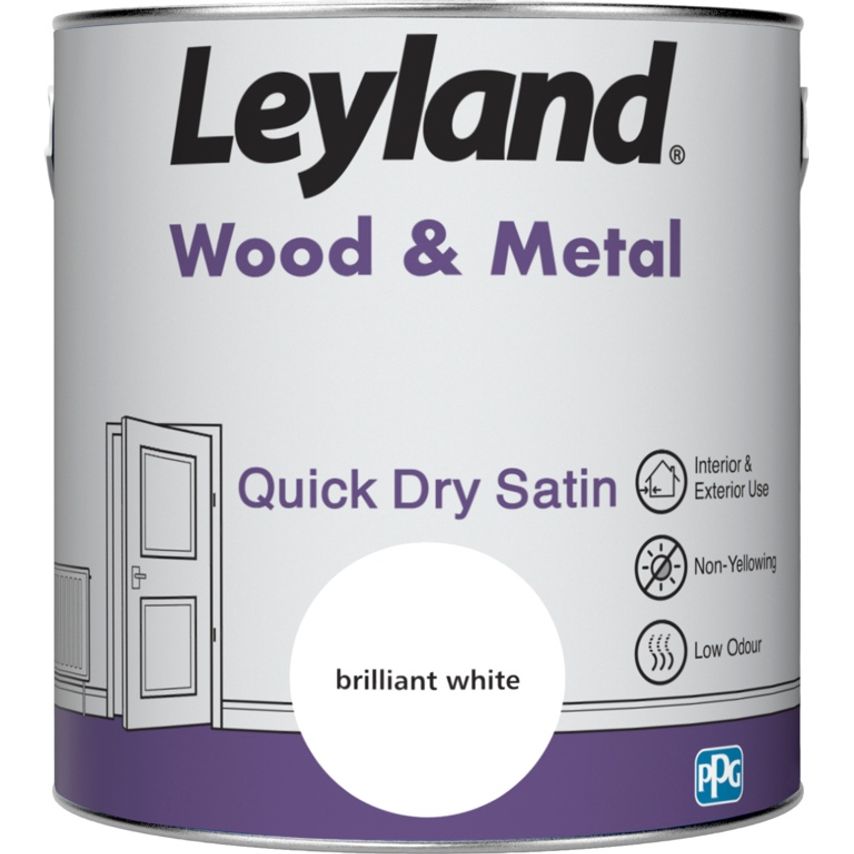 Wood & Metal Quick Dry Satin 2.5L Brilliant White