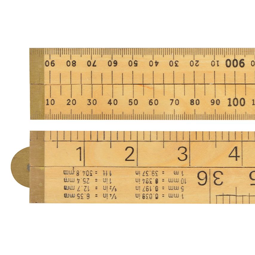 Wooden 4 Fold Rule 1m / 39in (Blister packed) RST073P