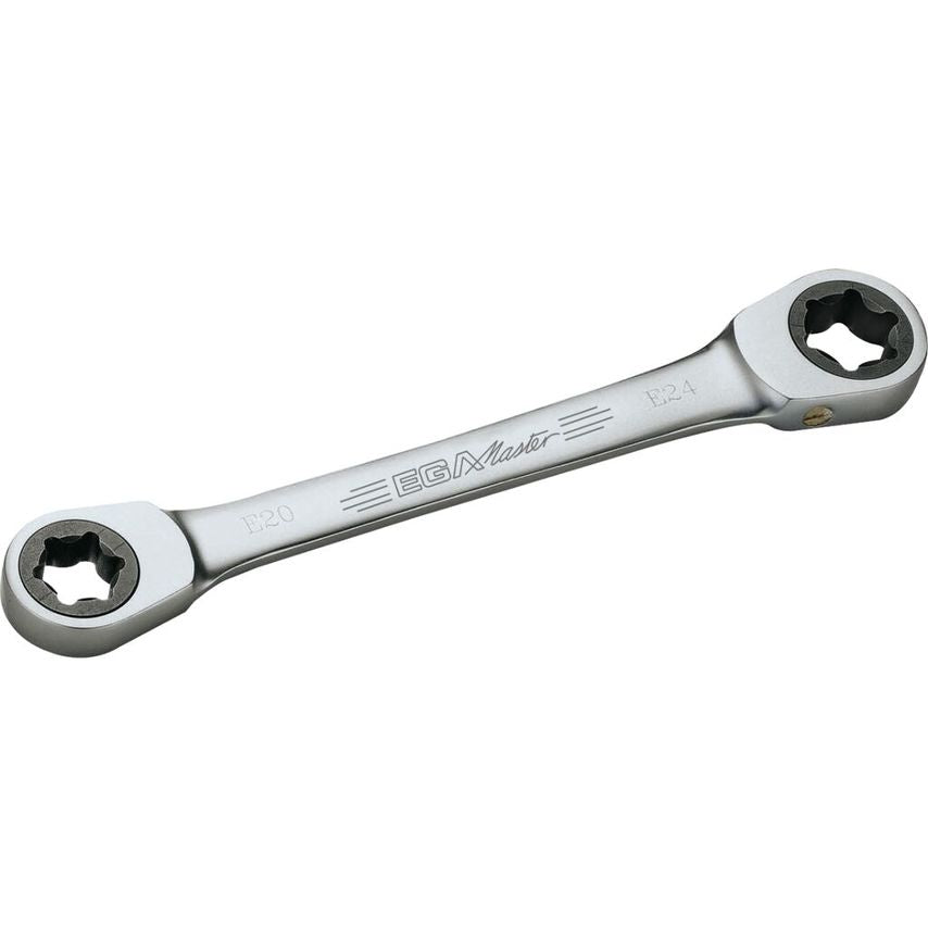 Wrench E-Torx E22 x E24 Mastergear Mirror Polished Chrome Plating