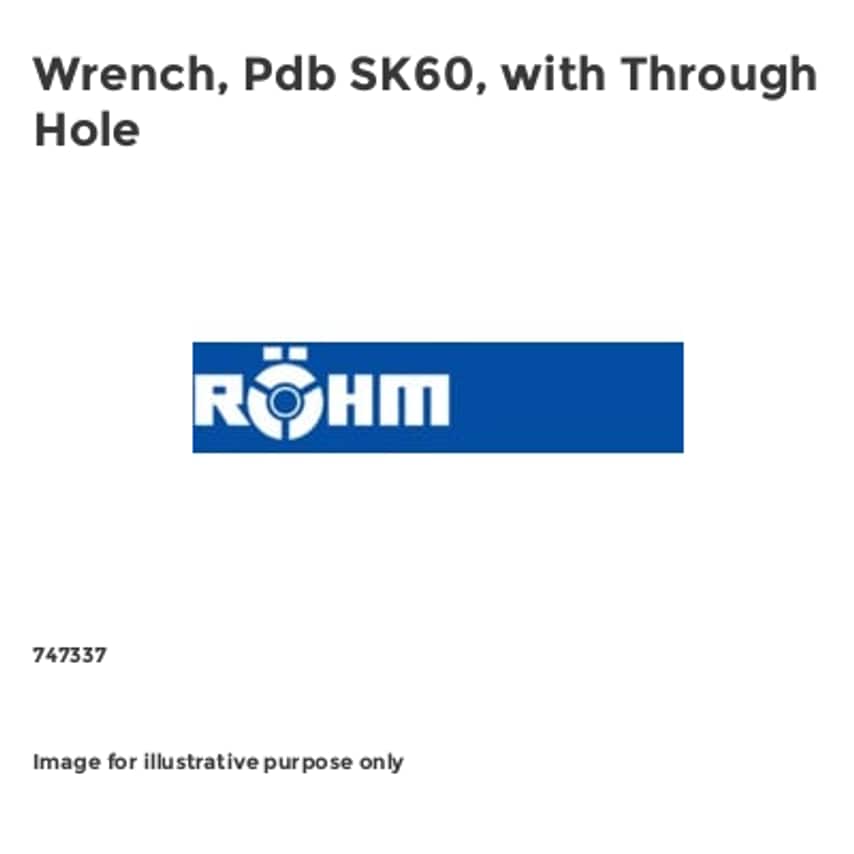 Wrench, Pdb SK60, with Through Hole