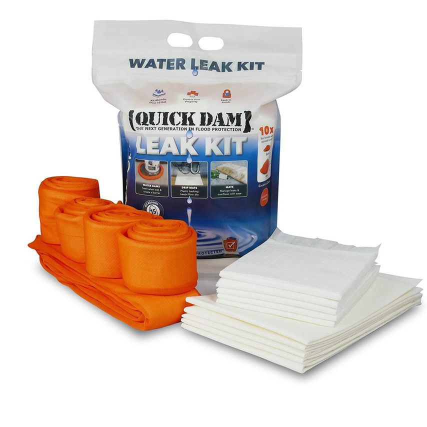 Wu-Kit Indoor Flood Kit - 5 Mats, 5 Drip Mats, 4x 4ft & 1x 10ft HI VisDams (15 Piece)