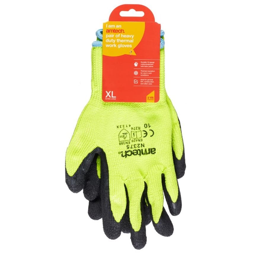 XL (Size 10) Heavy Duty Thermal Work Gloves