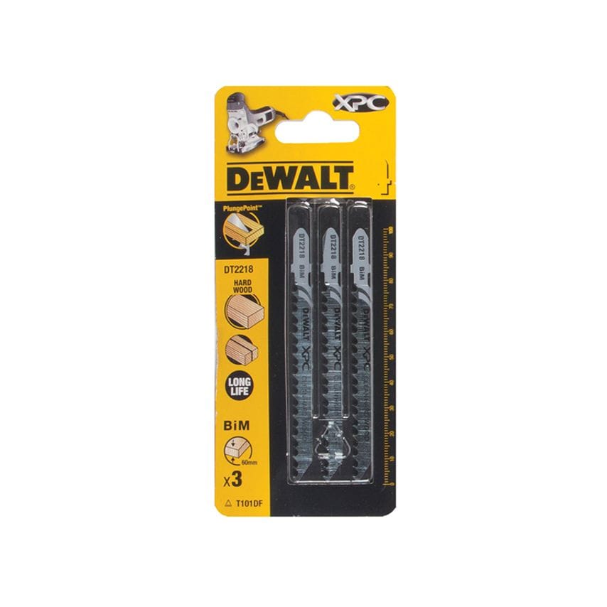 XPC Bi-Metal Wood Jigsaw Blades Pack of 3 T101DF DEWDT2218QZ
