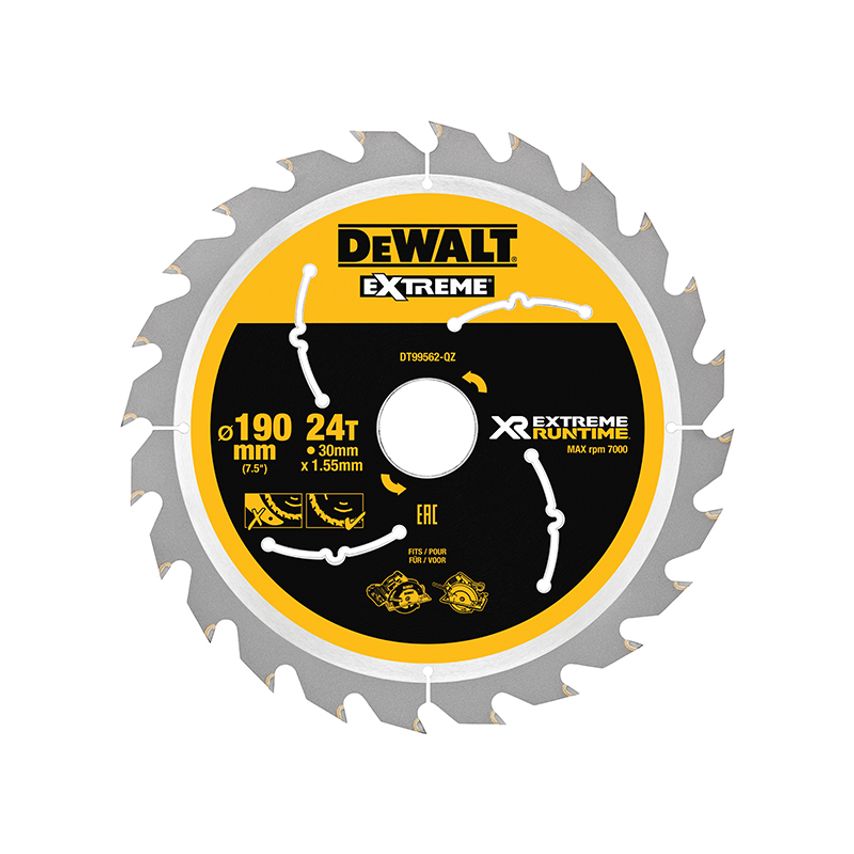 XR FlexVolt Circular Saw Blade 190 x 30mm x 24T DEWDT99562QZ