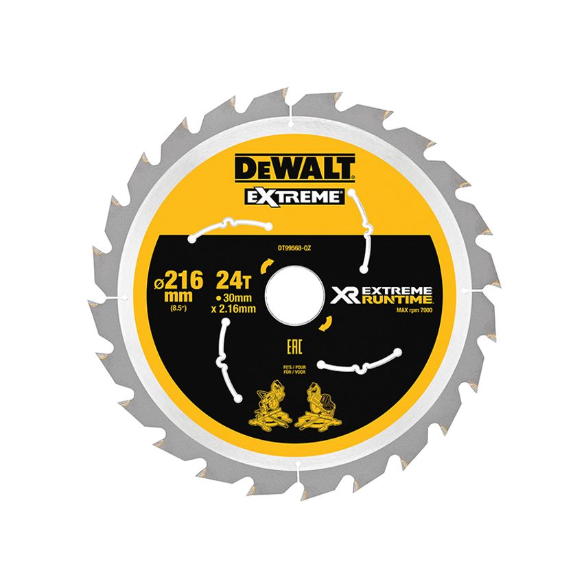 XR FlexVolt Circular Saw Blade 216 x 30mm x 24T DEWDT99568QZ