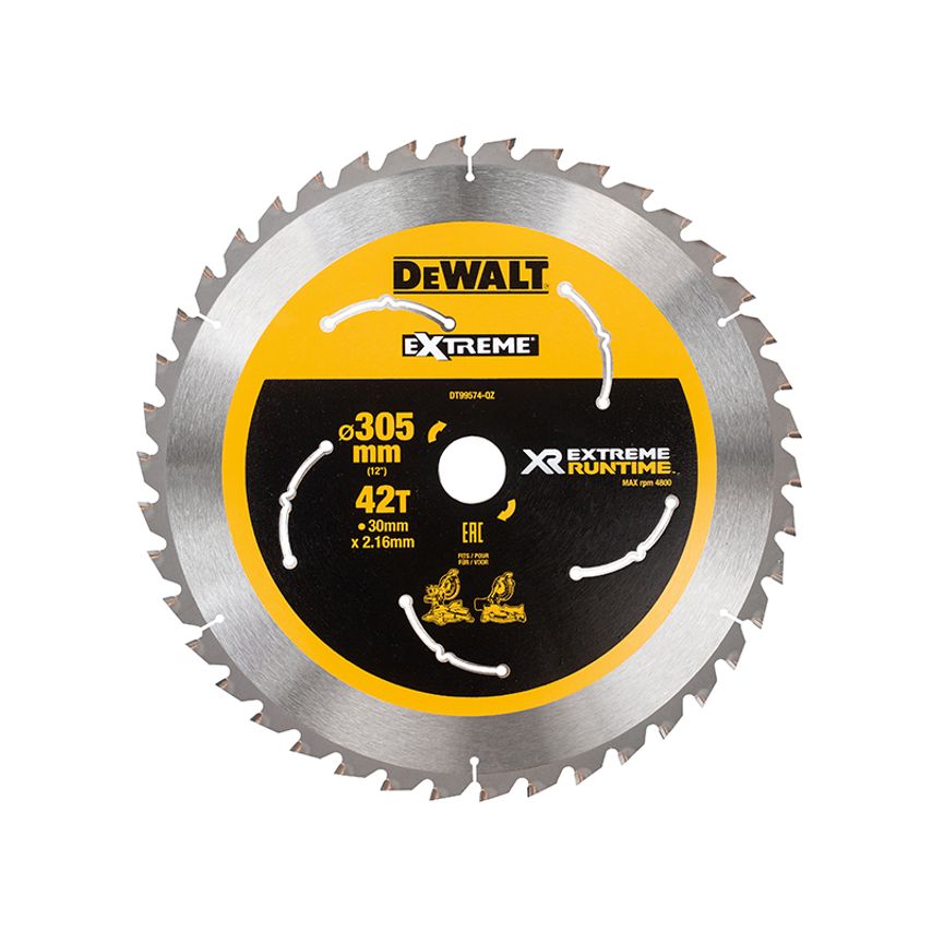 XR FlexVolt Mitre Saw Blade 305 x 30mm x 42T DEWDT99574QZ