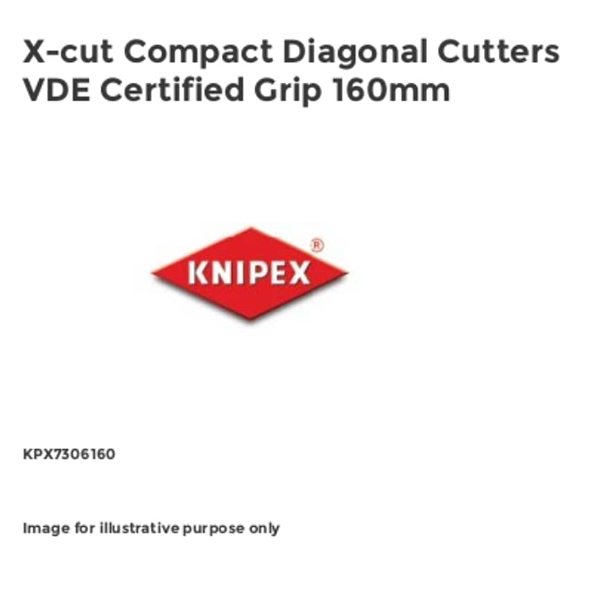 X-cut Compact Diagonal Cutters VDE Certified Grip 160mm