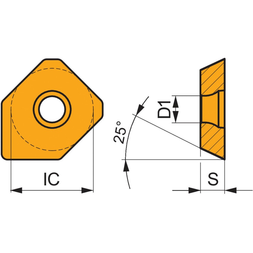 Xdet 13T3AFER 8215 SD13 45 Face Mill Insert Wiper