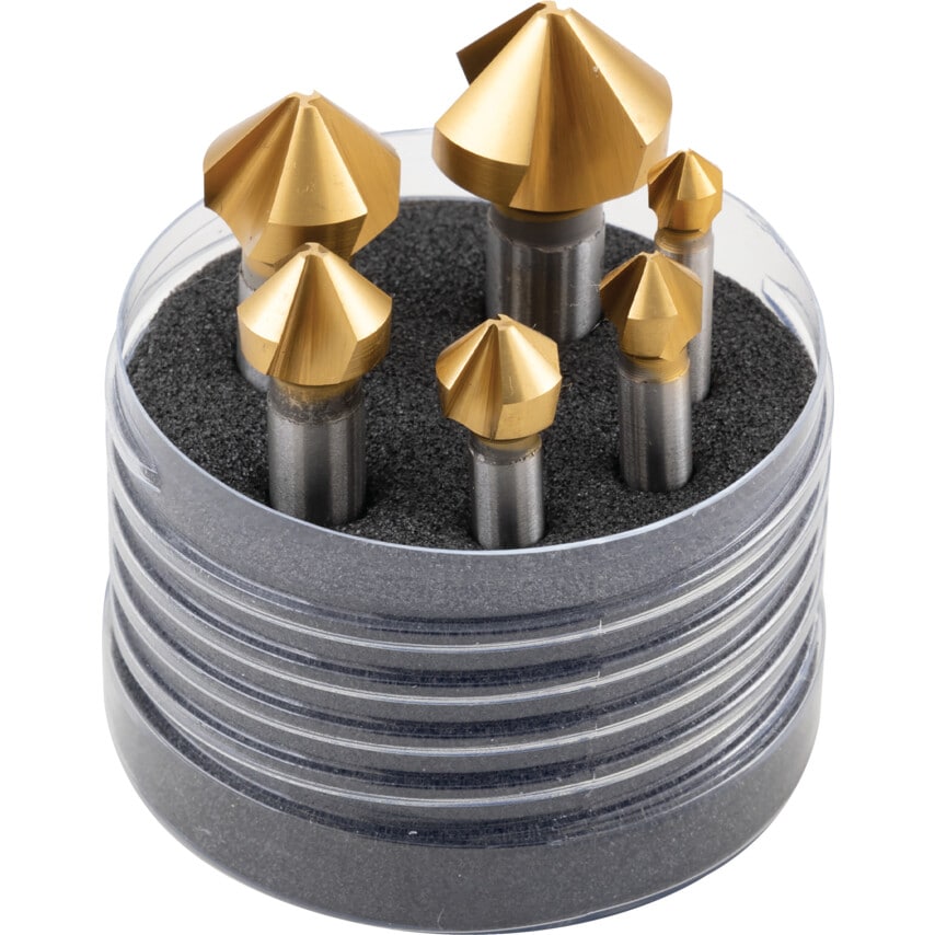 Z3711 6.3-20.5MM 90D HSS 90 Countersink Set - 6 Piece - TiN Coated
