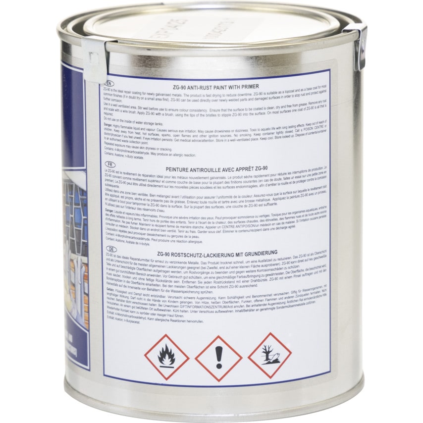 ZG90 Brushing High Zinc Content Paint Silver 900ML