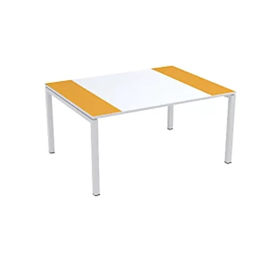 easyDesk Conference Table, HxWxD 750 X 1500 X 1160mm, White/Orange